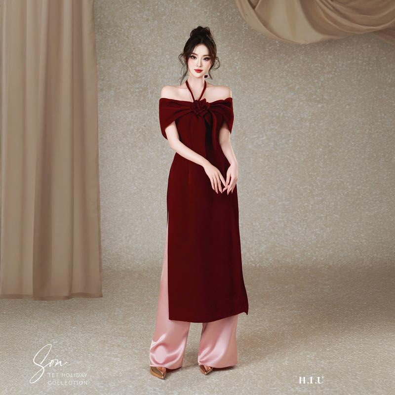 Quần lụa nữ phối kèm áo dài H.I.U Fashion vải Lụa tafta hàn chất liệu thoáng mịn không nhàu dày dặn HIU design