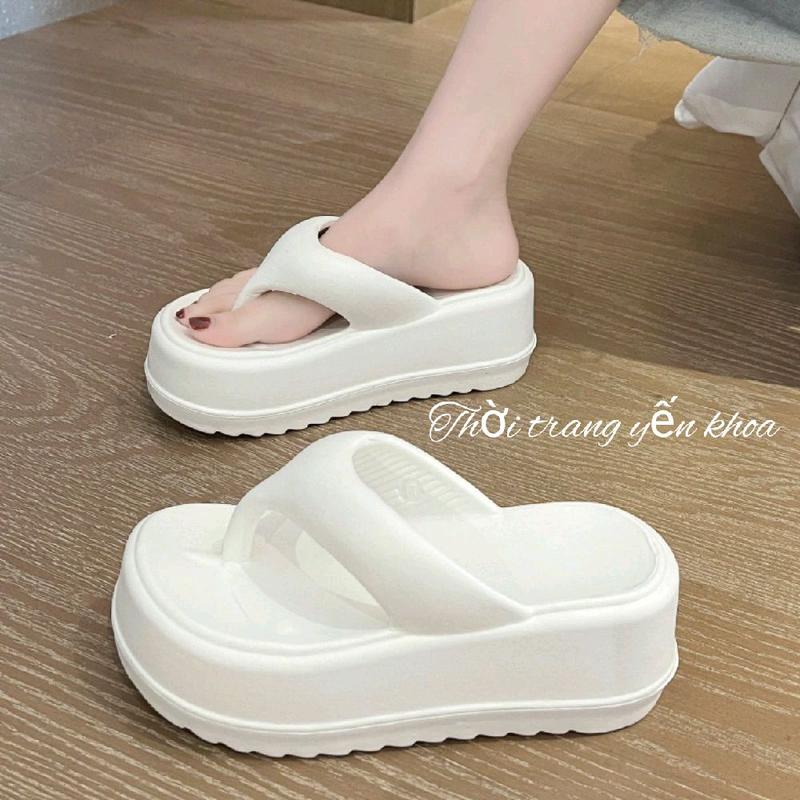 Dép Tông Kẹp Đế Độn Cao 6,5 cm Thời Trang Nữ