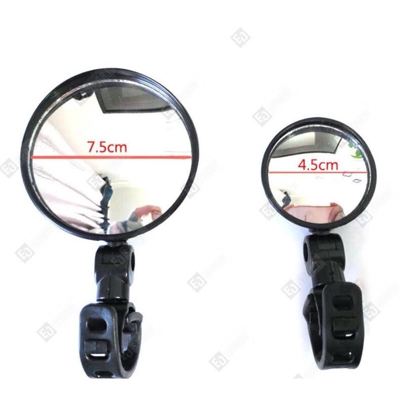 Gương Xe Đạp Xoay Gập 360 Độ Tròn Cầu Đường Kính 4.5 và 7.5 Cm Tháp Lắp Dễ Dàng