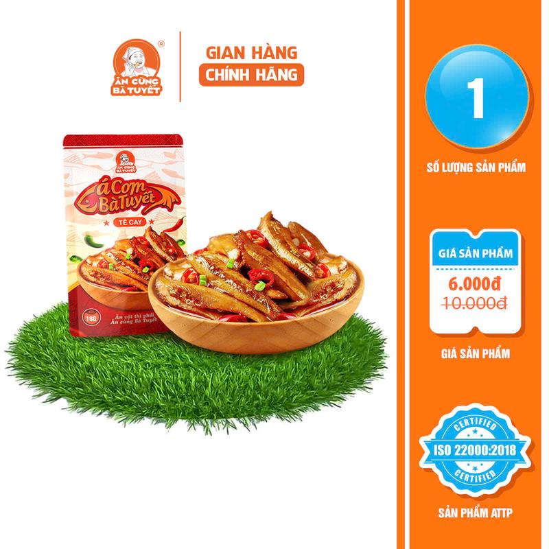 Combo Snack Cá Cơm tê Cay Food -đồ ăn vặt ĂN CÙNG BÀ TUYẾT