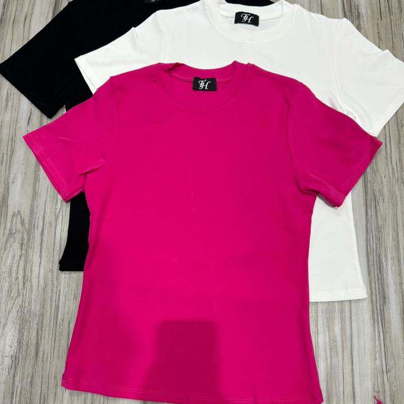  Áo thun trơn tay ngắn basic 