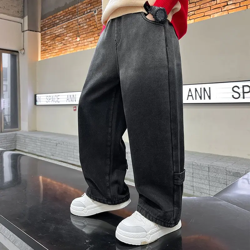 Quần Jeans Xuông Cho Bé Trai (Xuông Khoá) Lưng Chun Cao Cấp Phong Cách Cá Tính Cho Bé Trai quần  bò quần  dù quần  bò jeankids