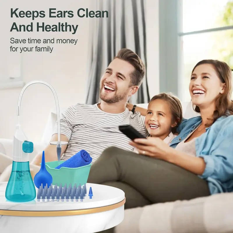 Portable Ear Cleaning Kit, 1 Box Ear Wax Removal Tool, Manual Ear Washing System, Ear Cleaning Tool for Adults & Children 6