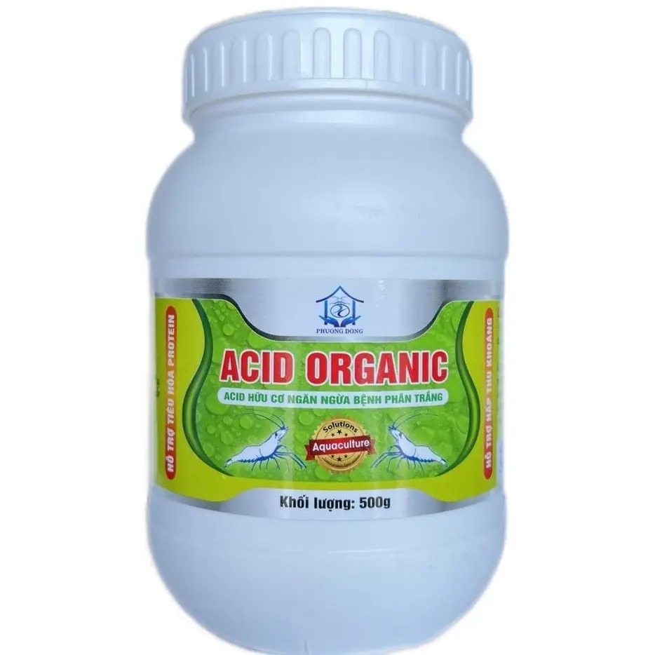 Hủ 500g ACID ORGANIC dùng cho tôm giúp giảm pH đường ruột, xử lý lỏng ruột, đứt khúc,phân trắng, ruột bị nhiễm khuẩn