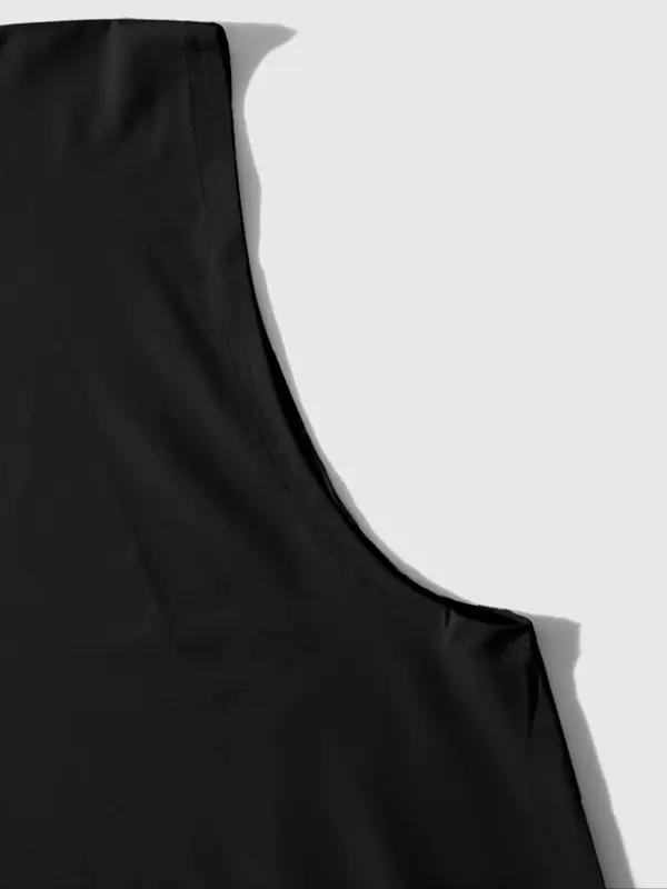 Men's Cartoon Print Tank Top, Regular Fit Casual Sleeveless Round Neck Top for Summer, Men's Top for Daily Wear, Socks 3