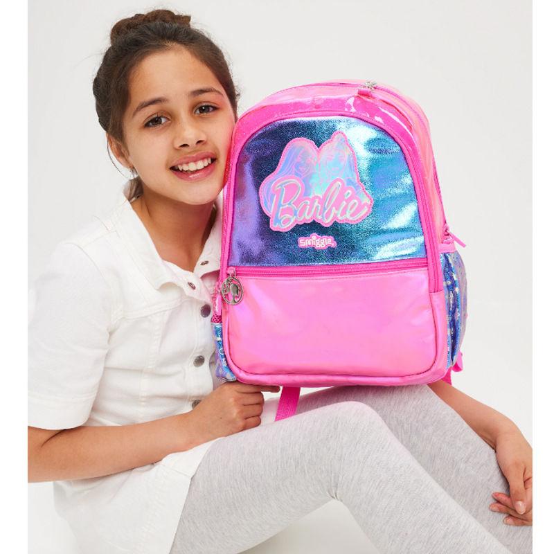 Product Introduction of Australian Smiggle Schoolbag Children's Pink Princess Barbie Pink Brutal Large Capacity Pencil Case Stationery Gift Bag Primary and Secondary School Student Backpack 6