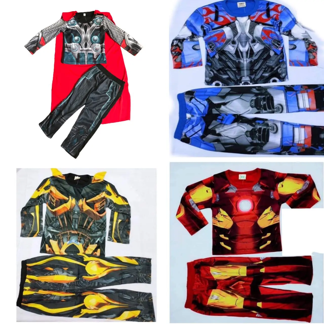 Super-Hero Costume(Thor/Ironman/OptimusPrime/BumbleBee) For Kids Cartoon Character