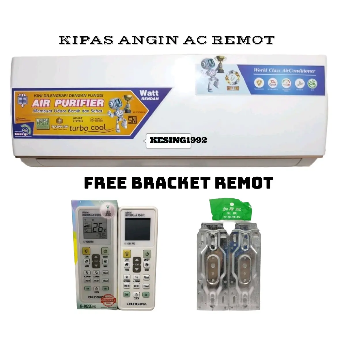 KIPAS ANGIN MODEL AC BISA PAKAI REMOT