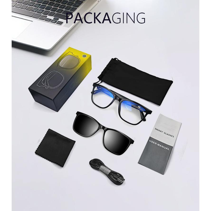 GS05 Bluetooth Glasses 36g Smart Touch Audio Music BT5.3 anti-blue light UV400 Polarized Lens women Smart glasses for men