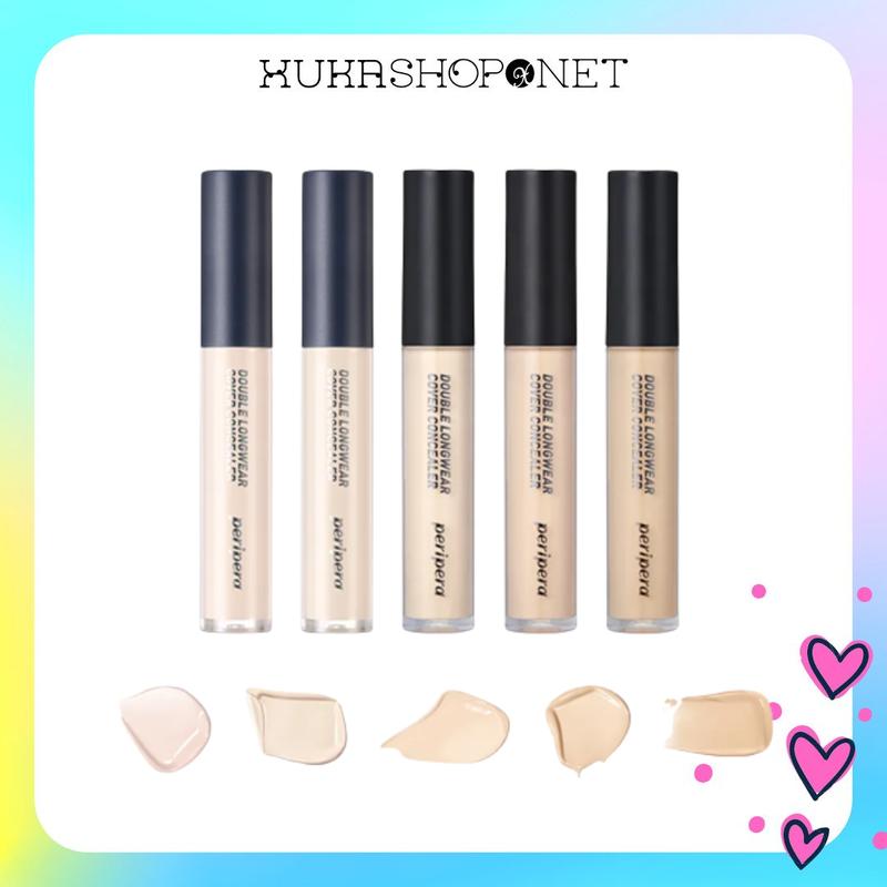  Kem Che Khuyết Điểm Peripera Double Longwear Cover Concealer Che Phủ Tốt Bền Màu Lâu Trôi 5.5g 