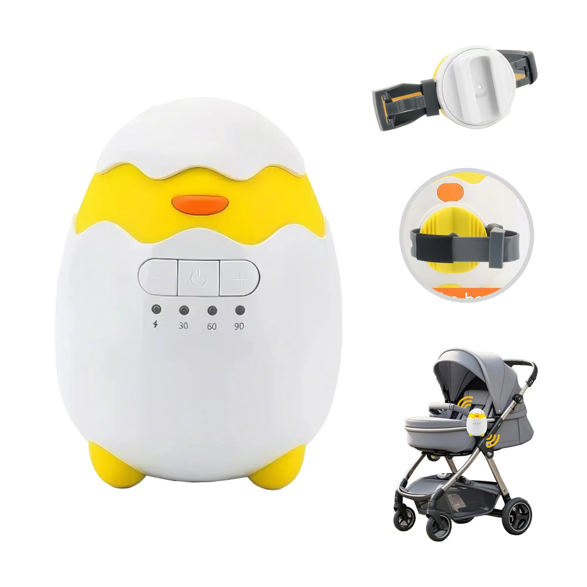 Cute Chick Design Baby Shaker, 1 Count 5-speed Adjustable Rechargeable Baby Shaker, Long Endurance Baby Sleeping Shaker, Stroller Accessories