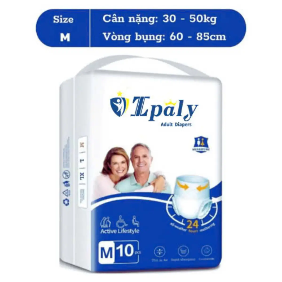 Combo 40 miếng bỉm quần người già  Ipaly chất lượng giá tốt đủ size M-L-XL