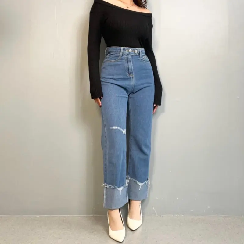 [LUXE.DLABEL] - 159 JEANS  | Celana Panjang Highwaist Wanita Jeans Wanita Polos Ripped Jeans Highwaist Wanita Skinny Jeans Highwaist Baggy Wideleg Jean 1