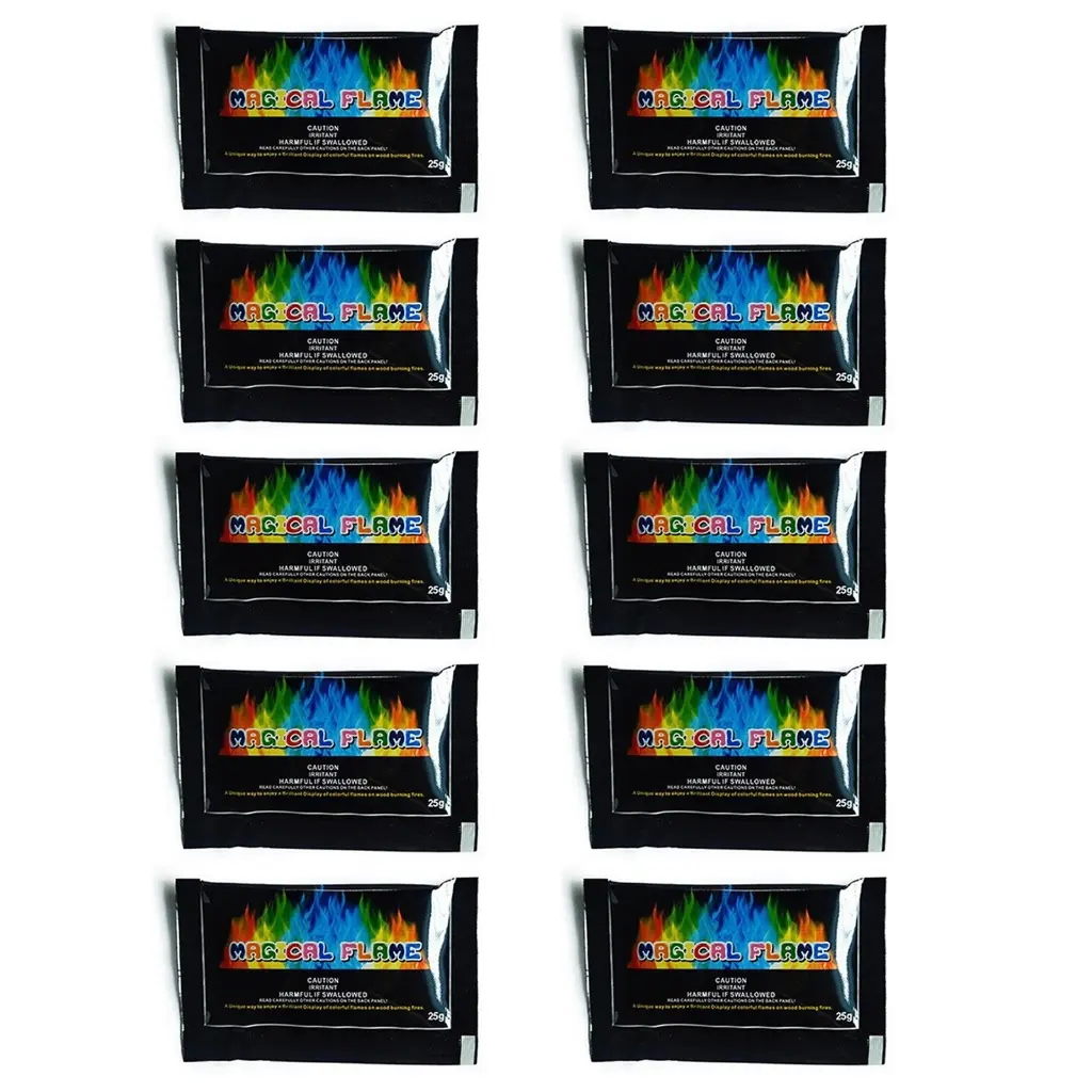 Bột Ngọn Lửa Ngọn Lửa Kỳ Diệu, 10 Cái, Đồ Dùng Tiệc Tùng Ngoài Trời, Để Trò Ảo Thuật, Cắm Trại Và Đi Bộ Đường Dài, Thích Hợp Cho Trẻ Em Và Người Lớn