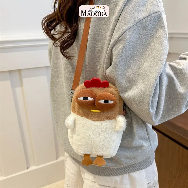Madora Tas Selempang Anak Sling Bag HP Gadget Crossbody Shoulder Bag Cikin Rooster Lucu Mata Bengkak 1