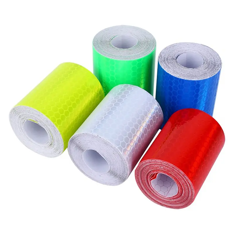Băng Dính Keo Cảnh Báo An Toàn Tự Dính Phản Quang, Dài 1m, Rộng 5cm, Cho Xe Tải Ô Tô, Cuộn Nhãn Dán Phim 4