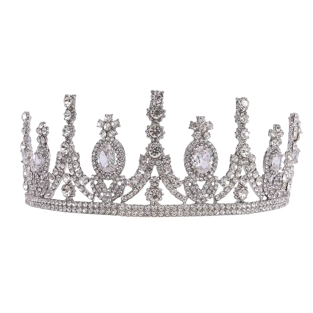 cài tóc Vương Miện Cô Dâu, Vương Miện Sang Trọng Cao Cấp Châu Âu Và Mỹ Mới, Đính Đá Zircon, Thích Hợp Cho Đám Cưới, Phụ Kiện Váy Cưới, Vương Miện Sang Trọng Cao Cấp