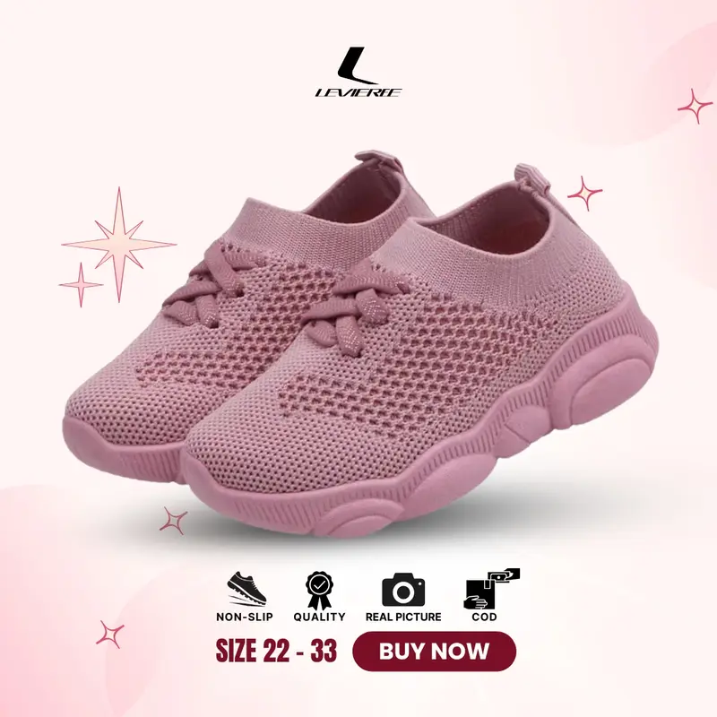 LVR LV0357 Sepatu Slip On Anak Rajut Sepatu Sport Anak Kekinian 0