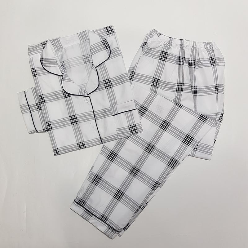 Piyama Lengan Panjang Celana Panjang Katun Mikro Motif - All Size 3