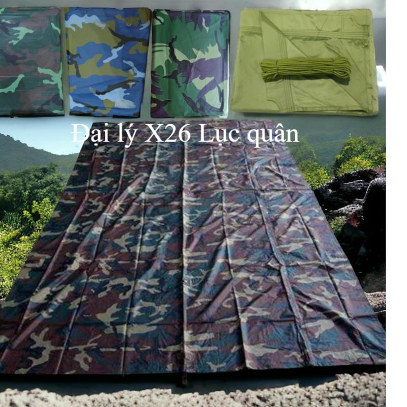 Tấm tăng che võng, dựng lều - võng - cuộn dây 16m, Tấm mưa nilon, tấm bạt trải đi phượt dã ngoại 0