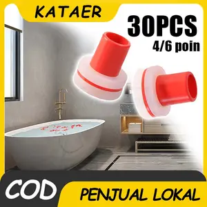 Set 30pcs Penutup Ujung Pipa - Plug Kran Air 1/2" dan 3/4" dengan Seal Karet Isolatif Untuk Selang & Sambungan Air