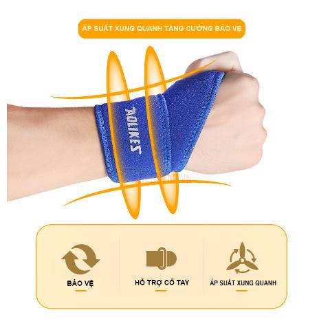 Băng Cổ Tay Aolikes 8Cm Chặn Mồ Hôi Thể Thao, Tập Gym, Chạy Bộ, Bóng Rổ, Tennis,Dây Đeo Cổ Tay ThểThao Cotton Thoáng Mát 4