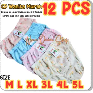 12 PCS CELANA DALAM WANITA MOTIF ORIN GROSIR CELANA DALAM CD Anak Remaja Wanita Dewasa Jumbo Lusinan