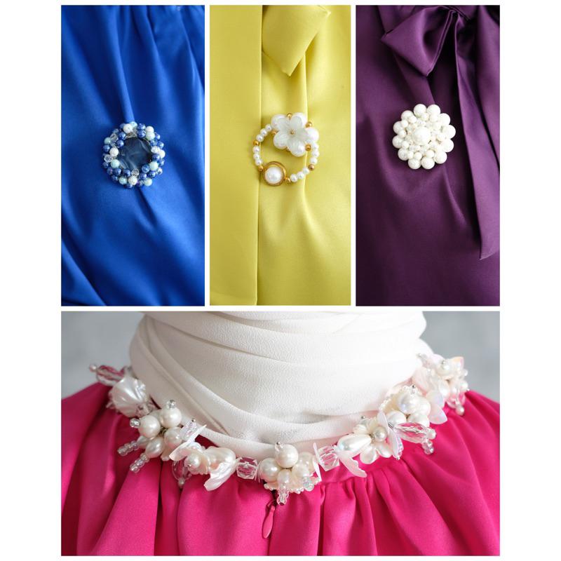 Aksesoris kalung dan bross posh blouse by Umita_headpiece / kalung kekinian / bross kekinian / kalung mutiara / bros mutiara / kalung handmade / bros handmade 0