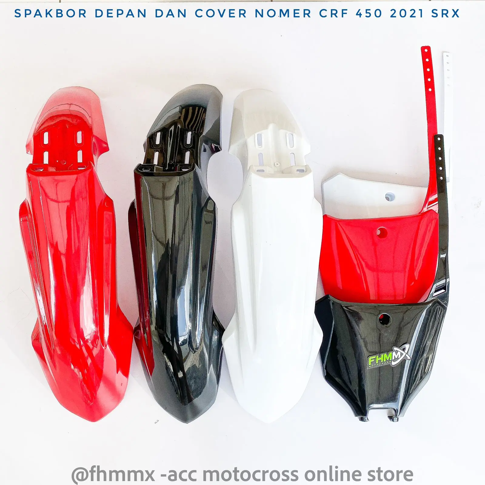 Spakbor depan dan cover nomer CRF 450 2021 SRX