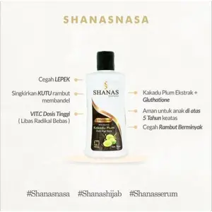 SHAMPO KUTU - SHAMPO SHANAS 3 IN 1 WITH ESKTRAK KAKADU PULM-170 ML - PENGHILANG KUTU RAMBUT-Organik