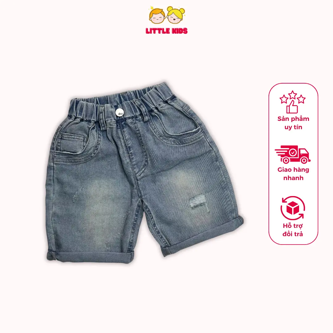 [ Little Kids ] - Quần jean xanh rách cực chất, phong cách hàn quốc cho bé trai