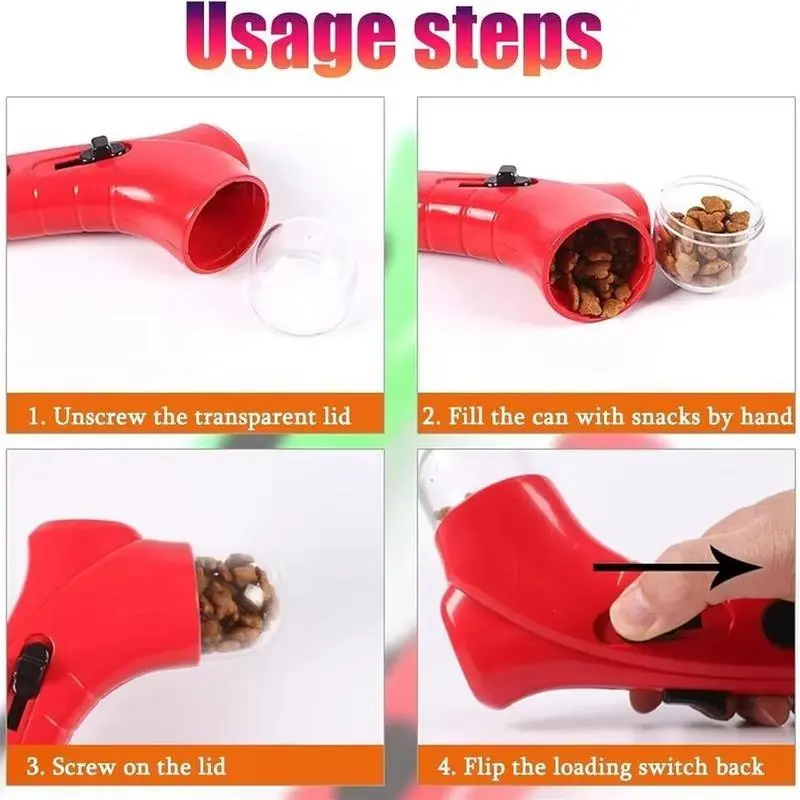 Pet Treat Shooter with Cat Comb, 2 Counts Interactive Pet Treat Launcher and Cat Comb, Cat Treat Gun Shooter, Puppy Award Snack Catapult Toy for Exercise & Play 7