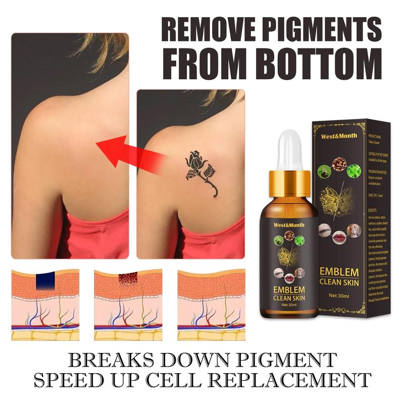 Product Introduction of Tattoo Remove Oil Safe And Painless Tattoo Remover Moisturizes Skin Eyebrow Eyeliner Skin Tattoo Removal Oil Cleaning Liquid To Remove Tattoos Permanent (30ml)\ws011 21
