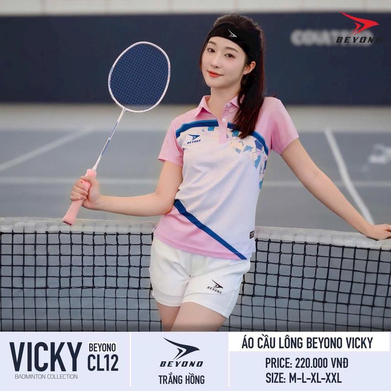 Áo cầu lông BEYONO CL12 VICKY cao cấp chuẩn thi đấu,thấm hút mồ hôi cực đẹp - sport hoàng phúc quần
