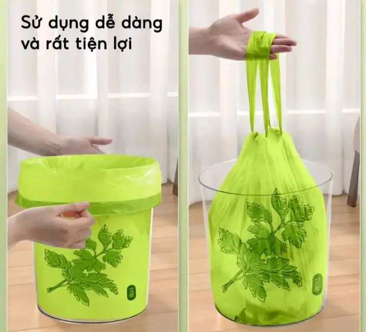 Combo 5 cuộn ( 250 Túi ) Đựng Rác Hương Ngải Cứu Chống Côn Trùng Ruồi Muỗi Túi Rác Tự Hủy Có Dây Rút 4