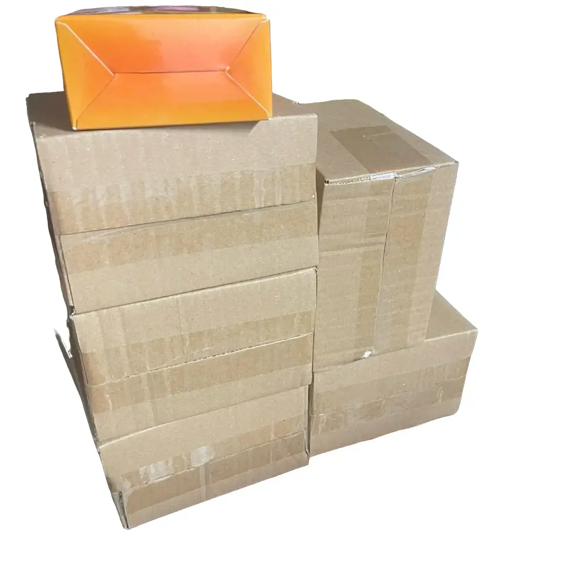 Hộp giấy carton n..i..o đựng màu cam xanh nguyên hộp kích thước 15cm