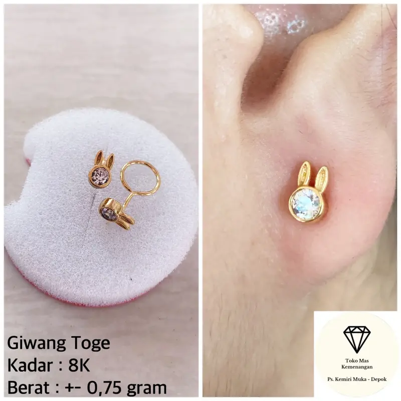 Giwang Toge mata satu tanam variasi kelinci 0