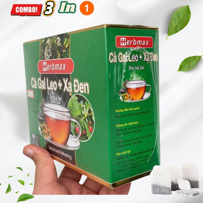 [Hộp Lớn 60 Gói] Trà Cà Gai Leo Xạ Đen Herbmax – Thanh Lọc Gan, Giải Độc, Hỗ Trợ Mát Gan 3