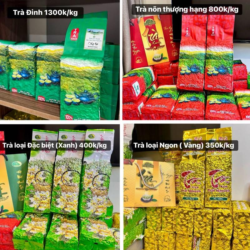   CƯỜNG ANH  Combo Tứ Trà - Đặc sản Thái Nguyên 100% nguyên chất. Tea Chè Nước Trà 