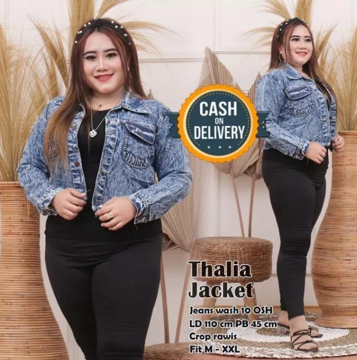JAKET JUMBO,JAKET OVER SIZE,JAKET WANITA TERBARU 2024 Jeans Kancing Lembut Cewek 2