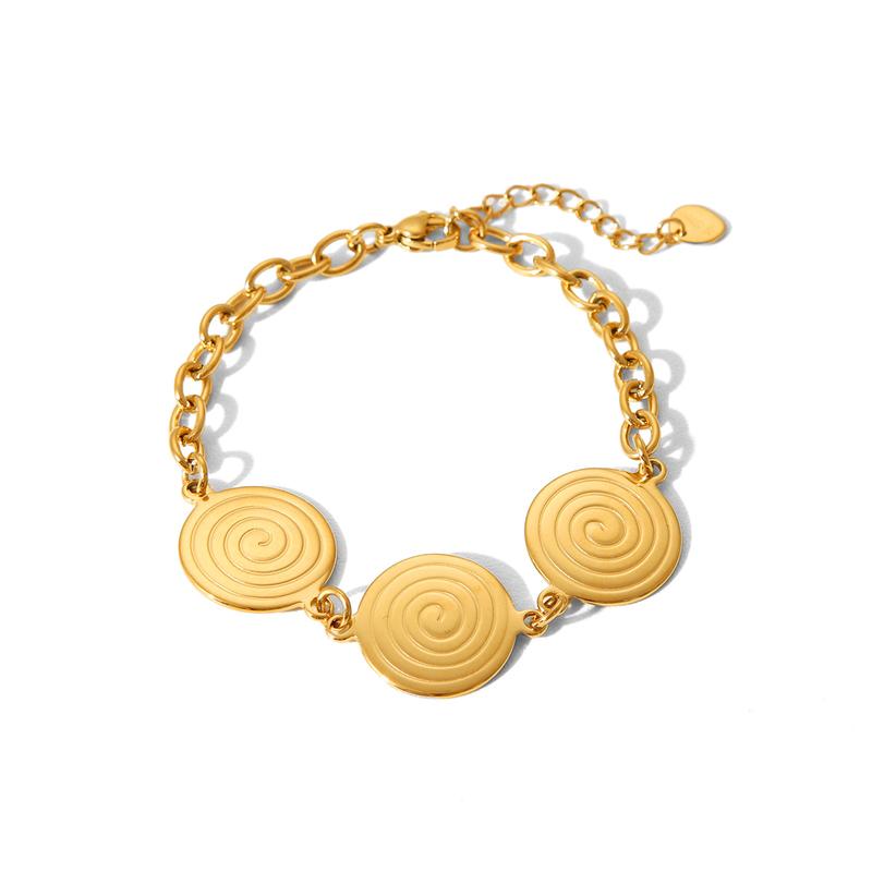 Product Introduction of Threaded Ring Stainless Steel Necklace Women's Non-Fading Titanium Steel Bracelet 18K Gold Fashion Earrings Jewelry jewellery  set 10