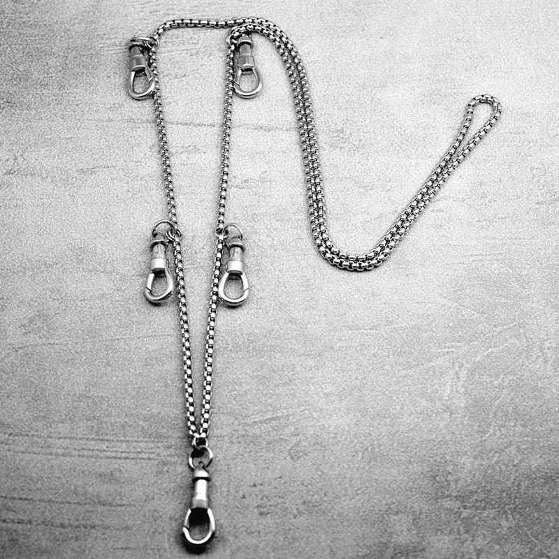 Thai Amulet Chain One Hanging Three Hanging Five Hanging Amulet Chain Men and Women Lanyard Pendant Chain Titanium Steel Necklace