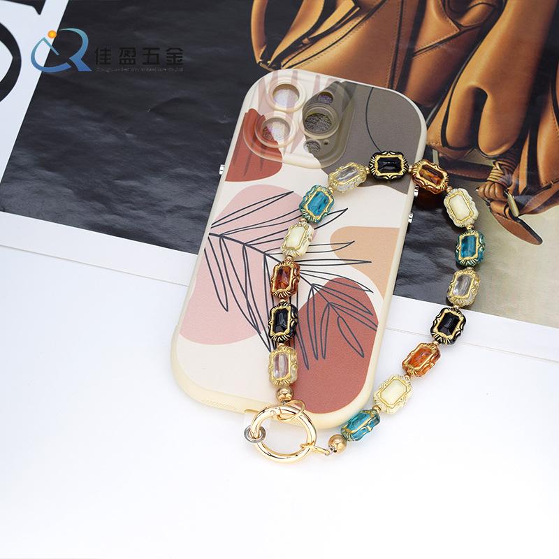 Product Introduction of High-Grade Cellphone Chain Chain Key Pendants Mobile Phone Pendant Key Chain Beads Beaded Phone Chain Pendant 1