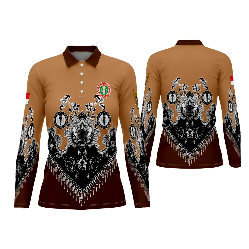 Baju Pgri Pramuka Baju Guru Wanita Kaos Polo Motif Batik Pgri Pramuka Santai Panjang Pendek