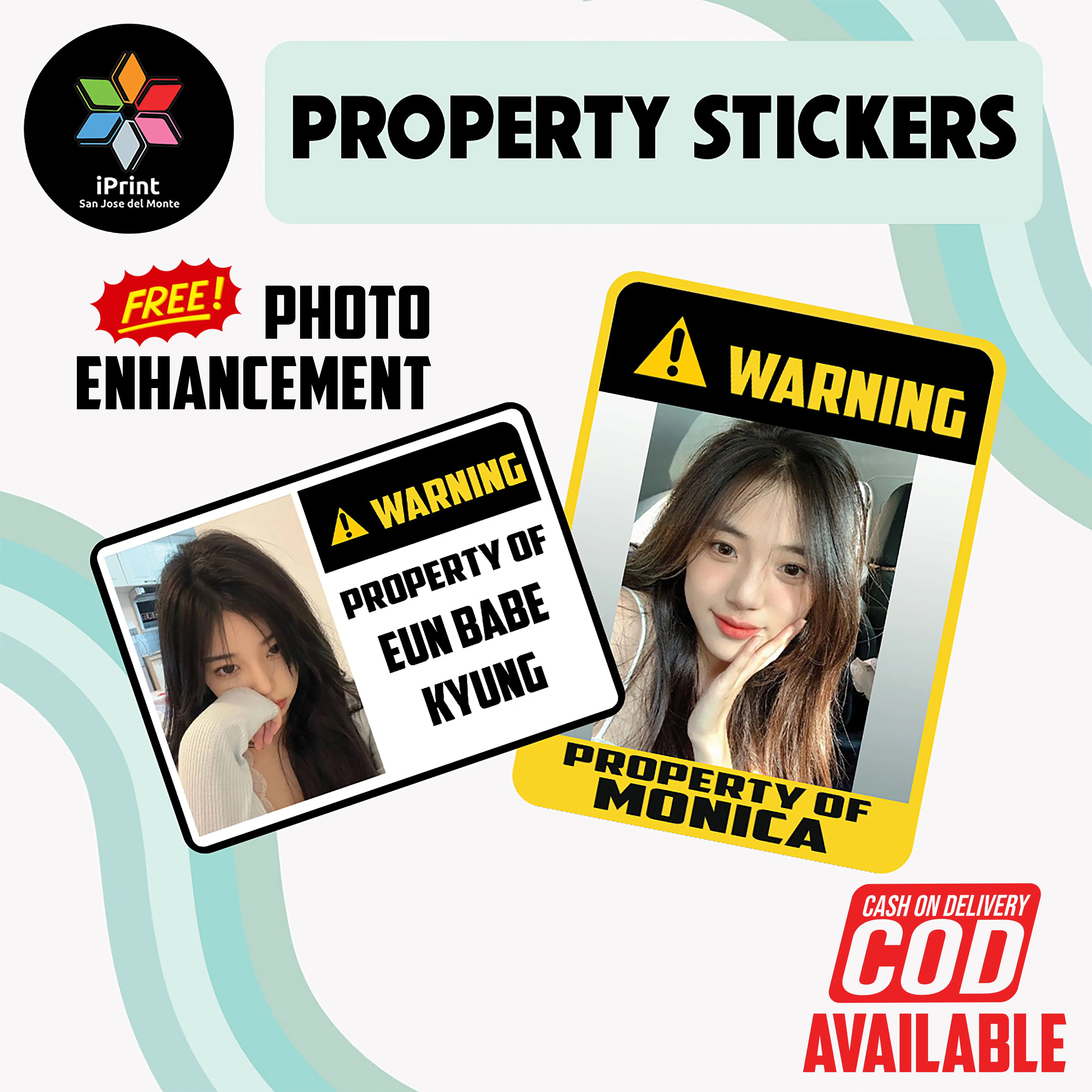 Property Sticker Waterproof Scratchproof for Motorcycle, Cellphones, and other belongings