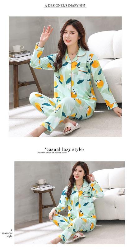 Product Introduction of Bộ Đồ Ngủ, Cao Cấp, Dành Cho Nữ, Mùa Xuân Và Mùa Thu, Dài Tay, Bộ Đồ Cardigan, Phong Cách Hàn Quốc, Thiết Kế Ngọt Ngào, Ngoại Cỡ, Thích Hợp Cho Mùa Thu Và Mùa Đông, Đồ Mặc Nhà 10