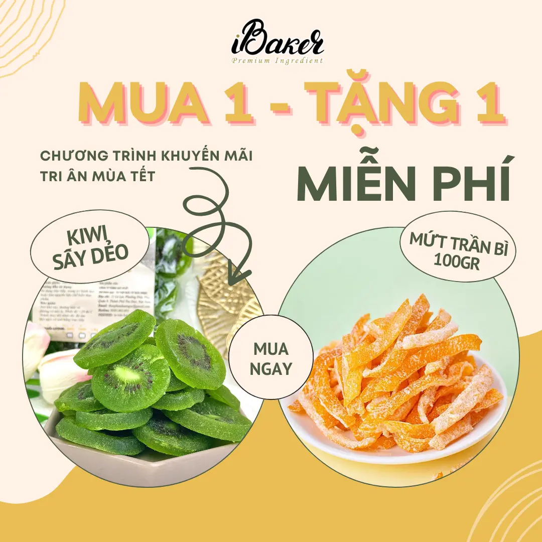 [100g/250g/500g] Kiwi sấy dẻo nguyên vị BNFOOD - Tặng Mứt Trần Bì