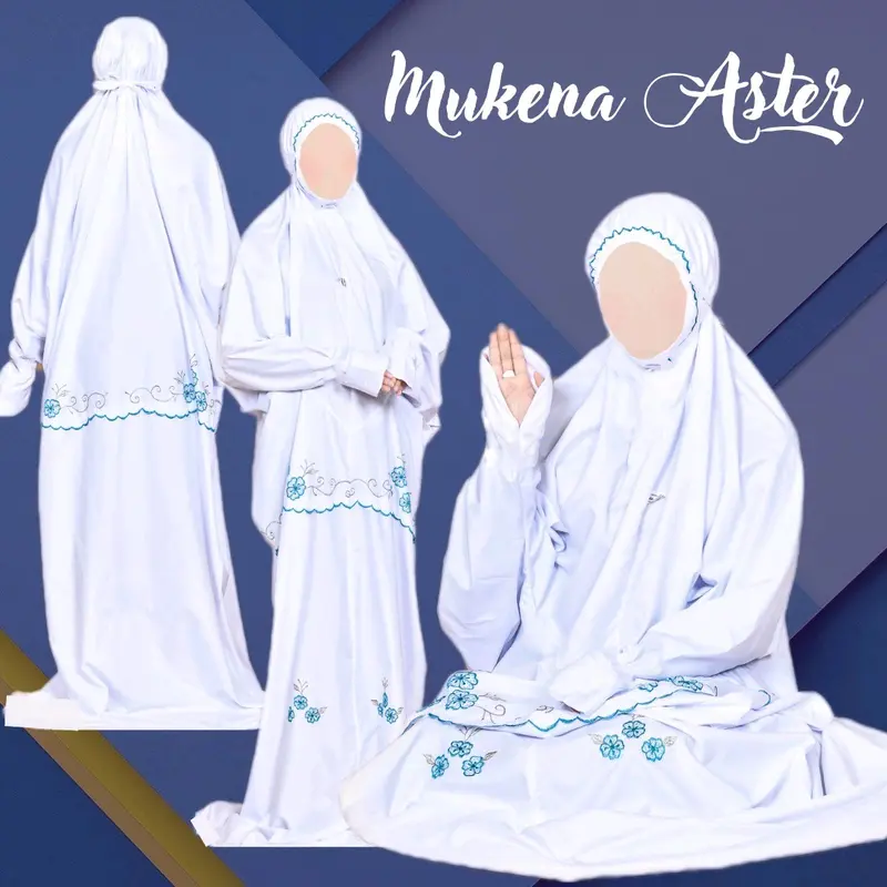 Mukena terusan lajuran bordir murah Cantik 0