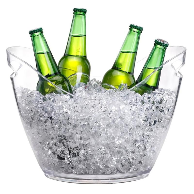 Product Introduction of Portable 4/8/12L Transparent Ice Bucket Large Capacity Wine Chilling Bucket Anti-fall Champagne Bottles Ice Cooler Party 11