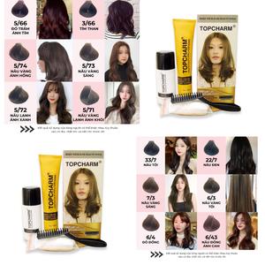 [ƯU ĐÃI CHỈ CÓ TRÊN LIVE] Kem Nhuộm Tóc 26 Màu Sang Trọng Thời Trang và Phủ Được Tóc Bạc TOPCHARM (tặng trợ nhuộm, bao tay, lược) Đổi Màu Tóc Nữ Dưỡng Tóc